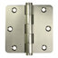 Deltana DSB35R415-R DSB35R415-R 3,5 "x 1 / 4R laiton massif paire de charnières nickel satiné