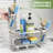 Silver 2-Tier Kitchen Sink Caddy Organzier Rack with Flexible Dish Brush Holder, Sponge Holder for Kitchen Sink Countertop Organization Storage