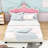Upholstered Upholstered Princess Bed With Crown Headboard-350776978