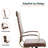 Humairaa Leather Office Chair – Executive Task Chair with Swivel, Adjustable Height & Gold Base for Home Office or Conference Room-351713850