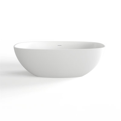 66.9 Inch Freestanding Solid Surface Soaking Bathtub For Bathroom