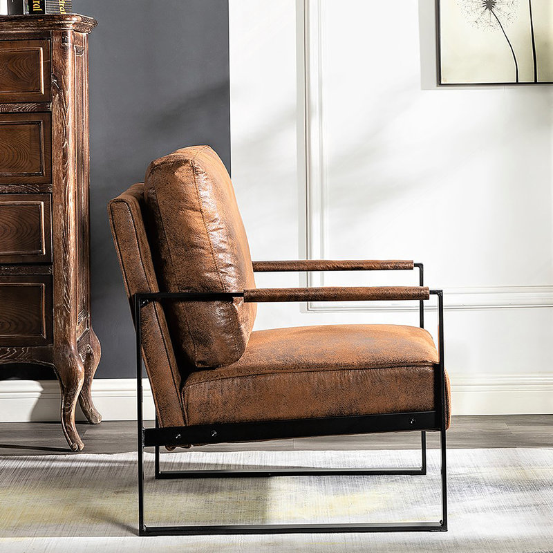 Fauteuil d'appoint Classic Mid Century Modern, Marron clair