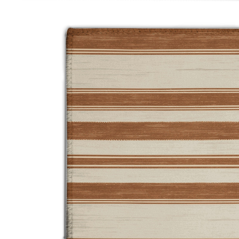 Tapis intérieur / extérieur beige HorizontalStripes, Rectangulaire 2 pi x 3 pi
