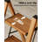 3 Step Ladder, Lightweight Folding Step Stool, Woodgrain