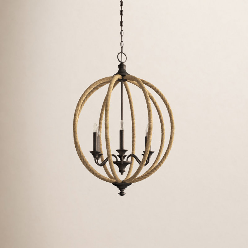 Warwickshire 6 - Light Dimmable Globe Chandelier