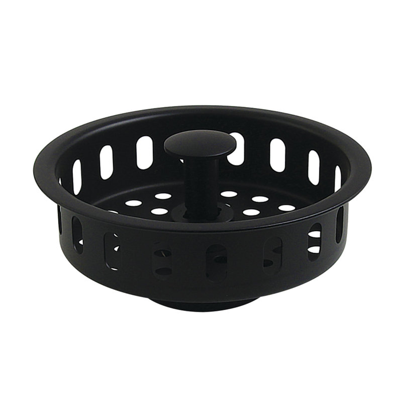 Kingston Brass Made To Match 3-1/2 Inch Kitchen Sink Basket Strainer Only, Matte Black