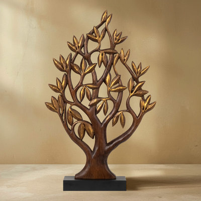 Handmade Wooden Tree Sculpture – Nature-Inspired Solid Wood Decor for Home, Christmas & Mother’s Day Gift
