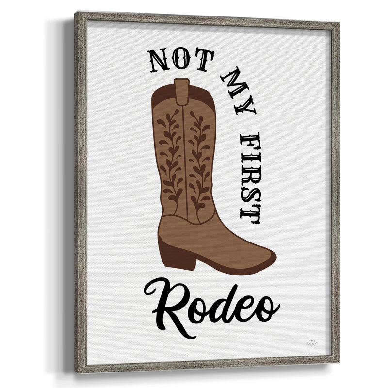 «Not My First Rodeo», reproduction encadrée - bois massif, H 11 po x l 9 po