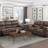 Plush Modern Design Living Room Reclining Sofa With Microfiber Upholstery And Solid Wood Frame For Comfort And Durability-773683427