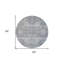 Tapis rond 8 po Taupe