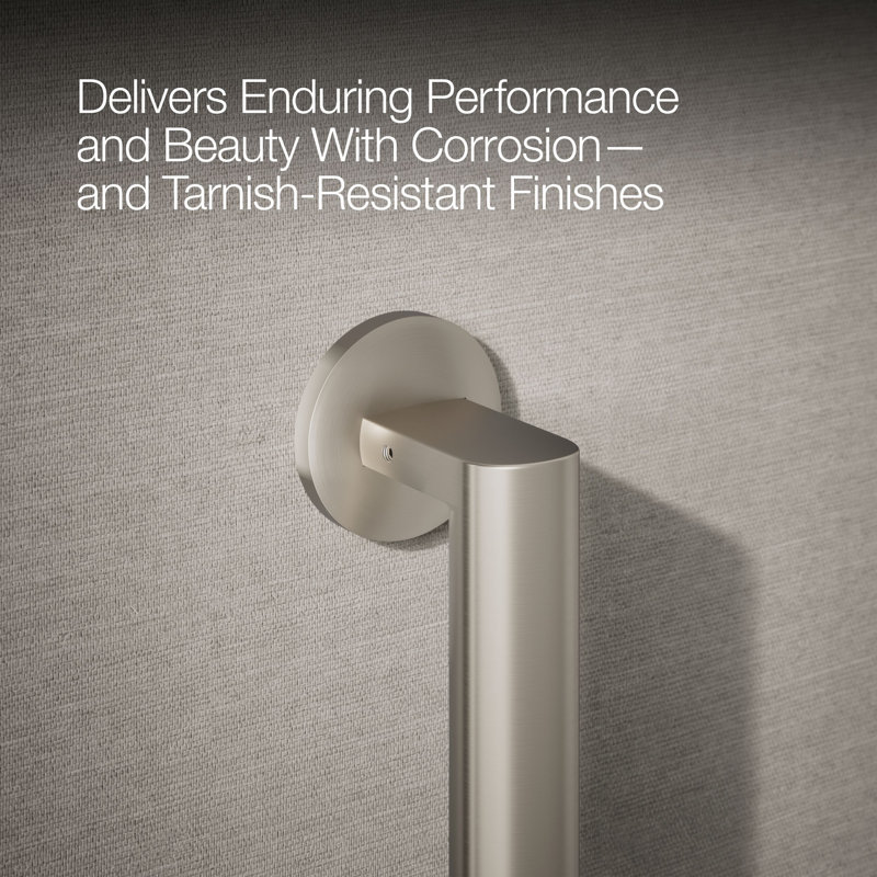 Components In Grab Bar, Vibrant Brushed Nickel, 24" W