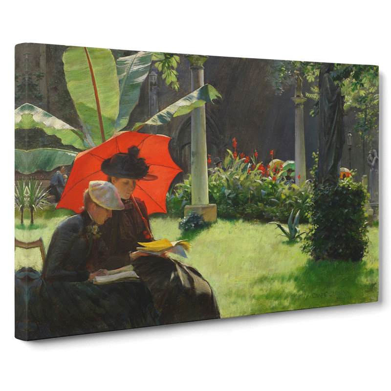 Afternoon In The Garden by Charles Curran - Wrapped Canvas Painting, 50cm H x 76cm W x 3cm D