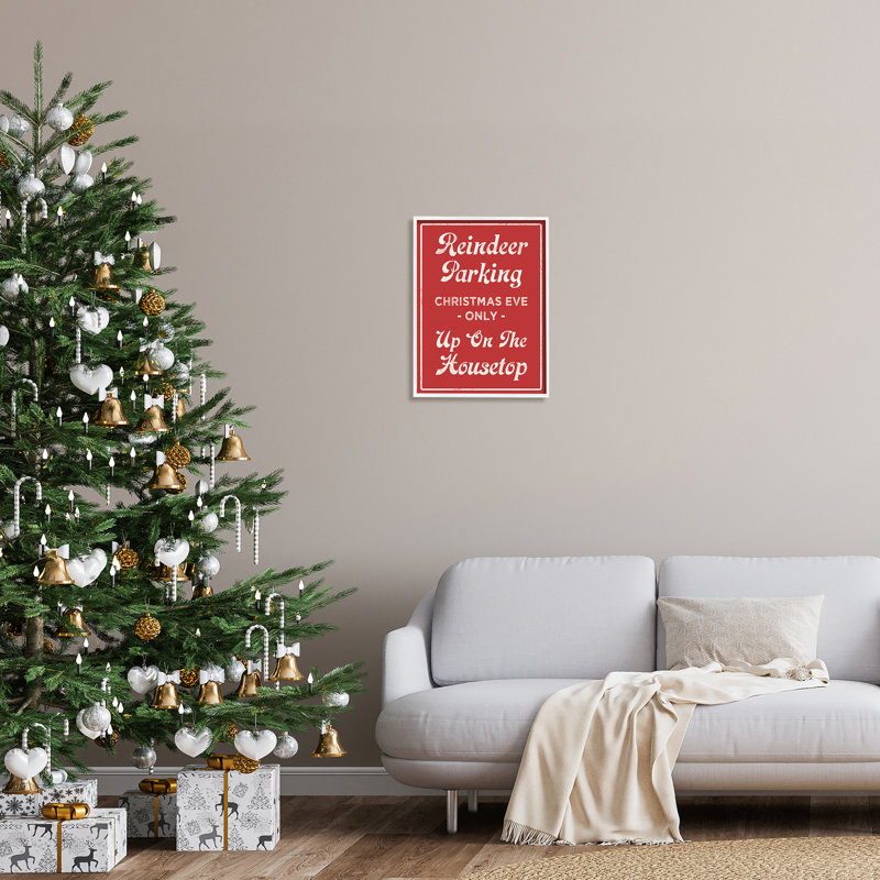 Panneau de rennes, affiche festive de Noël, texte rétro encadré noir, art texturé par Lil '' Rue