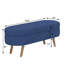 Banc de rangement repose-pieds ovale