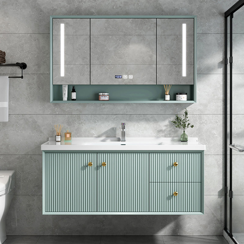 Simple vanitie bathroom cabinet, Green
