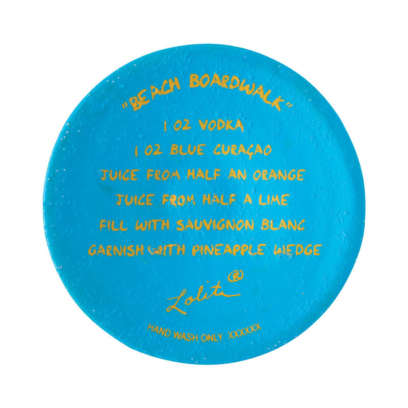 Verre à vin artisanal 15 oz Enesco Lolita Beach Boardwalk