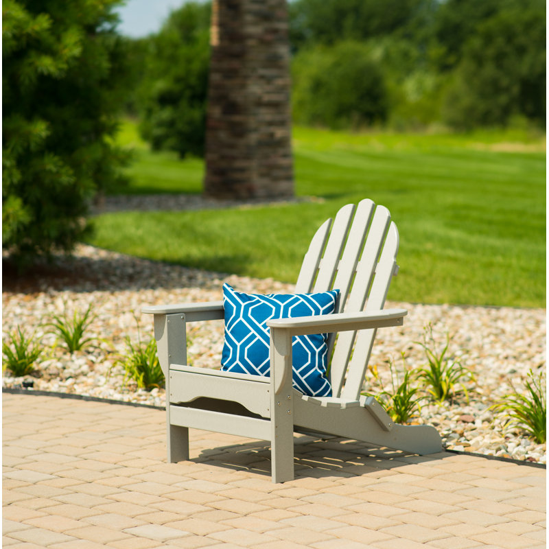 Leighton Outdoor Adirondack Chair, Light Gray