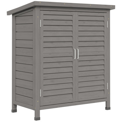 1 ft. 5 in. W x 2 ft. 9 in. D Manufactured Wood Tongue & Groove Flat Tool Shed