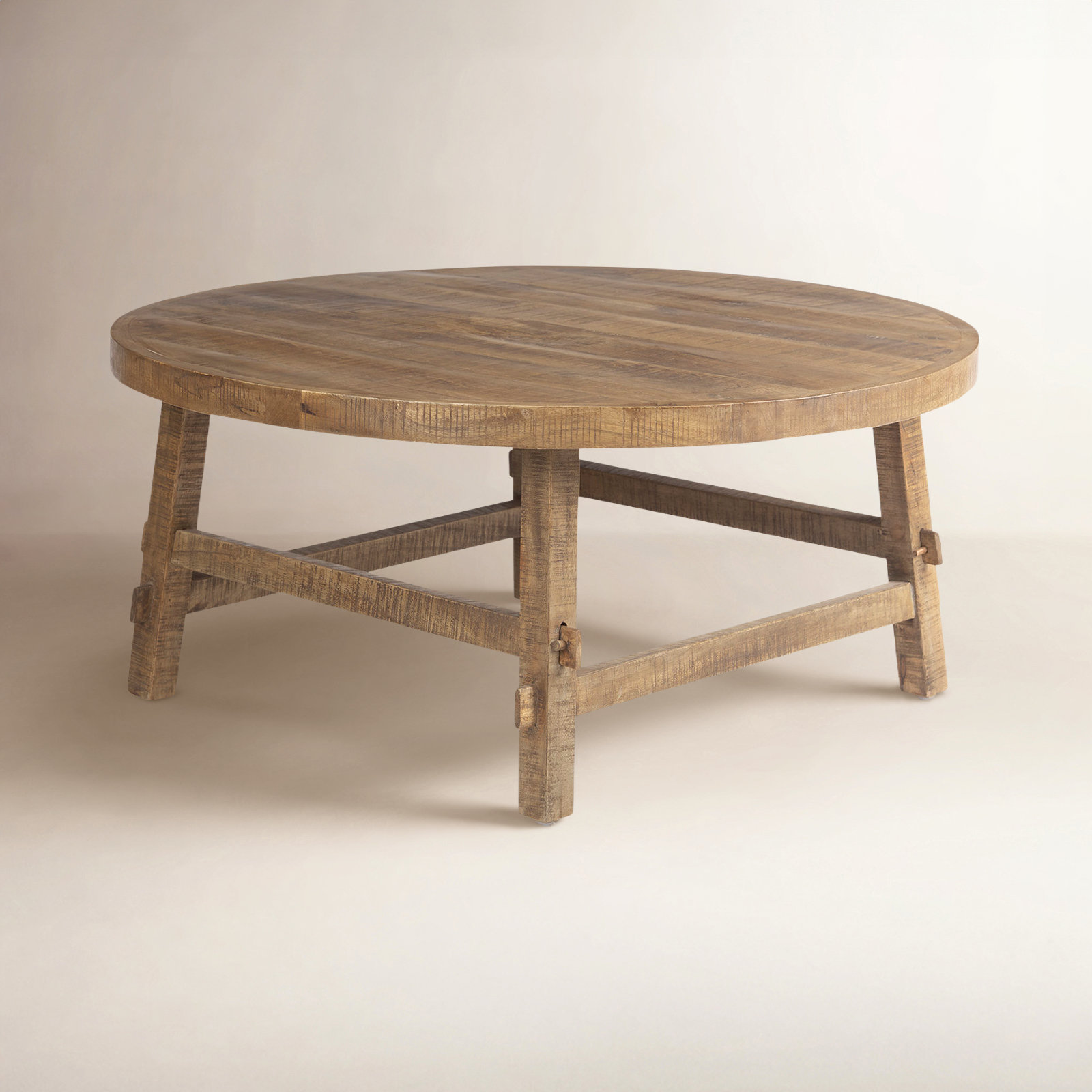 Loleta Solid Wood Single Coffee Table, 16" H x 36" L x 36" W, Medium Brown
