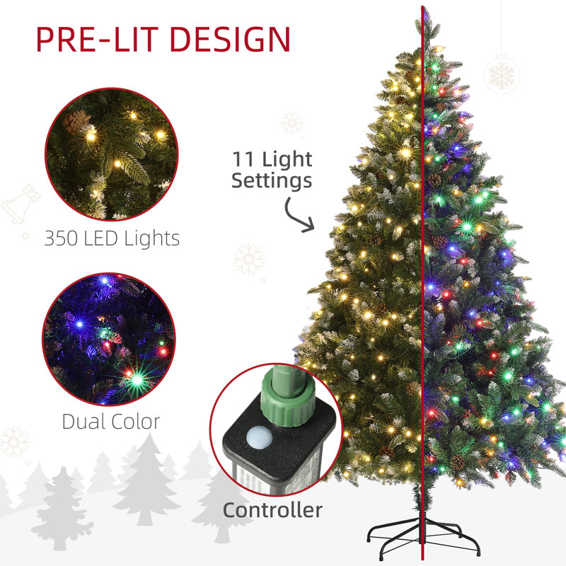 Lighted Artificial Pine Christmas Tree, 5'