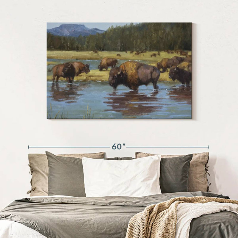 Buffalo Crossing, 32" H x 48" W