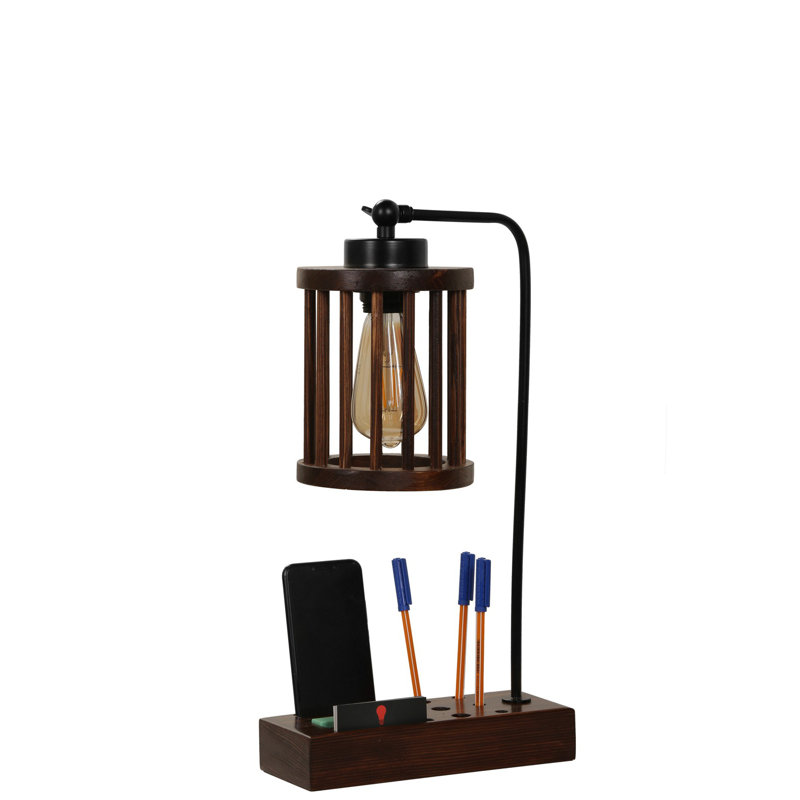 Lampe de bureau brune 17,72 po Mcbroom