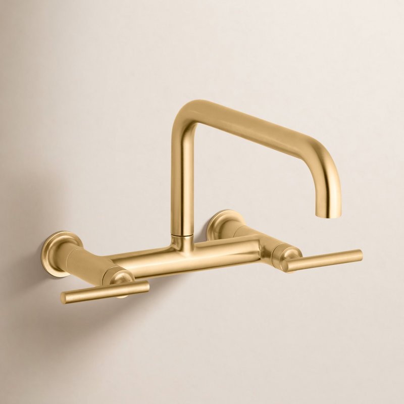 Purist® Bridge Faucet, Vibrant Brushed Moderne Brass