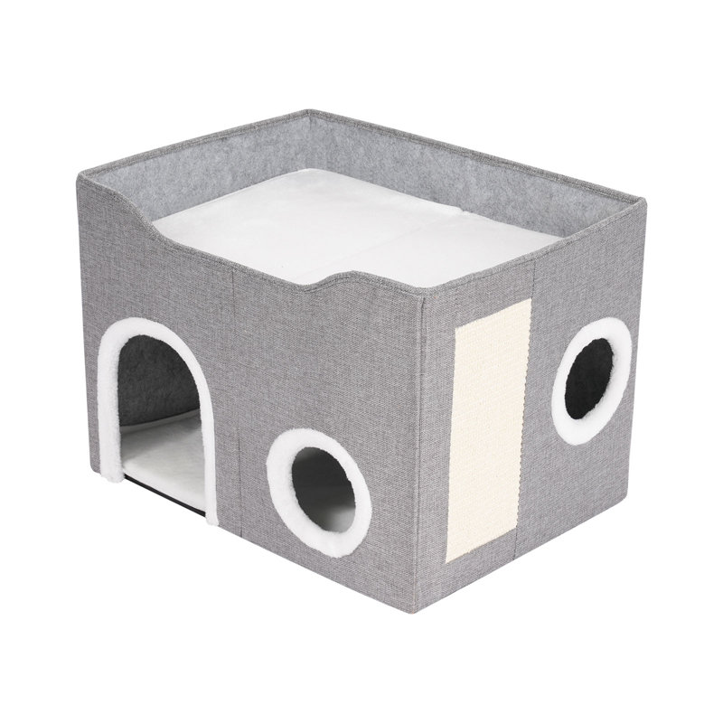 Maison de chat pliable, lit de chat d'intérieur, condo de chat moderne et mignon
