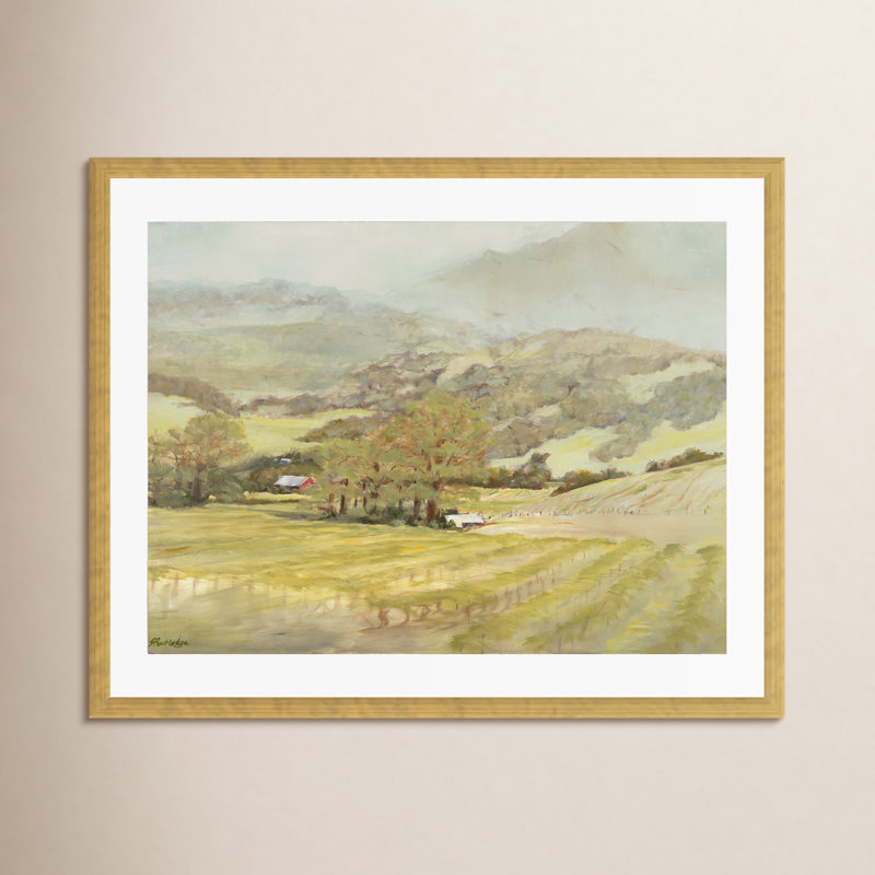 Spring Vineyard by Silvia Rutledge, 12"H x 12"W, Gold