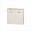 Armoires avec poubelle basculante, 2 tiroirs et amp; Tablettes | Rangement de cuisine moderne blanc neige | Moderne | Panneau de fibres à densité moyenne
