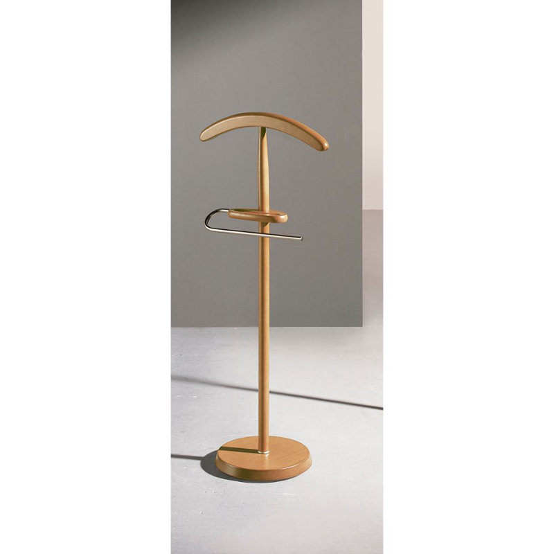 Ahlers Freestanding Valet Stand, Oak