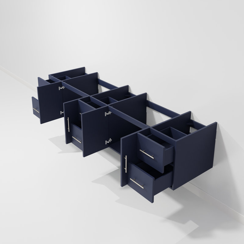 Meuble-lavabo double l 84 po x P 22 po Geneva, Marine