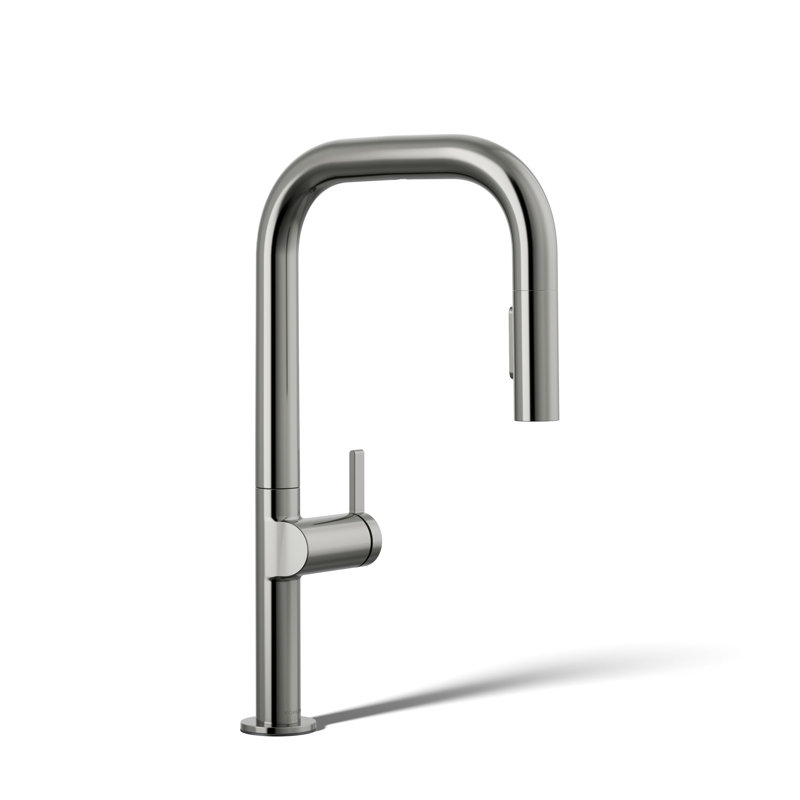 Composants : Robinet d'évier de cuisine sans contact avec douchette extractible à deux fonctions, Titane