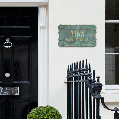 Plaque d'adresse murale sur 2 lignes Signature Series