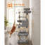 Arbre à chat, grande tour pour chat, 64,6 pouces, centre d'activité pour chat avec hamac, panier, bâtons de boules de fourrure amovibles, condo pour chat, gris clair