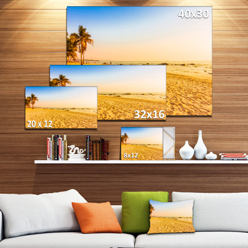 Large Blue and Brown Landscape Canvas Print
