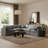 Itala Velvet L-Shaped Sectional Reversible-94482453