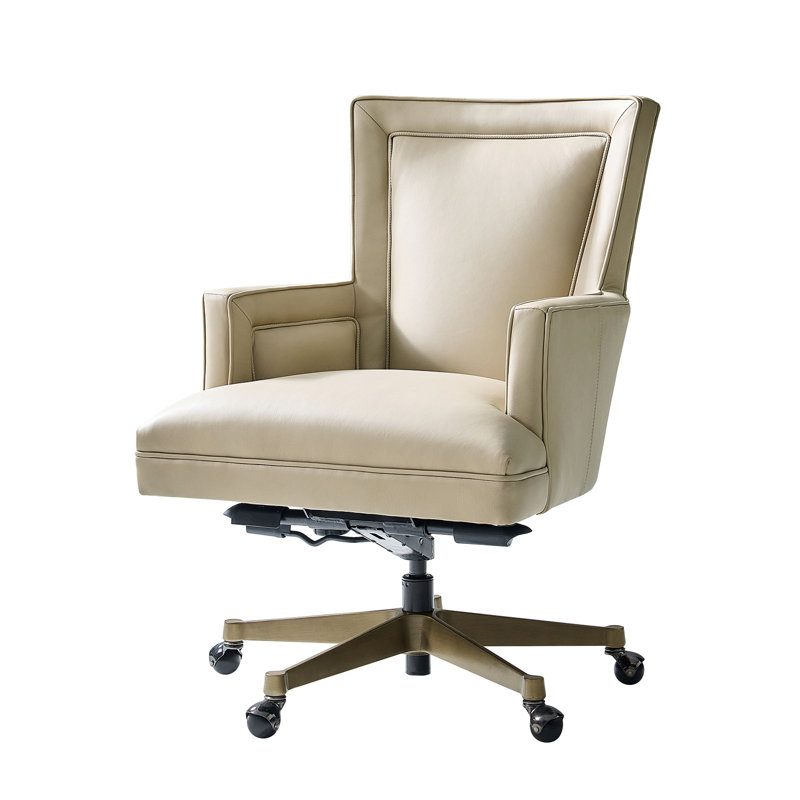 Chaise de bureau Jacinto, Similicuir beige