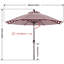 Parasol de patio en oléfine 9 pi 9 pi-681813162