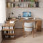 Bureaux rectangulaires en bois massif brun clair-107997175-107997179