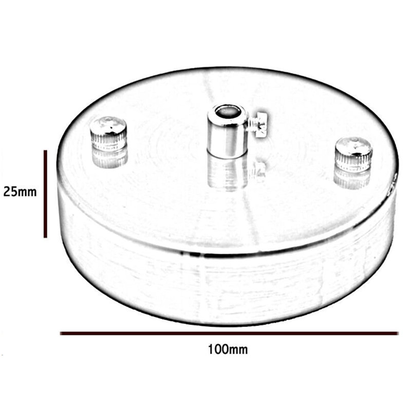 Stefaine Single Out Drop Style 120Mm Metal Front Fitting Ceiling Rose For Light Fixtures With Accessories Lighting Kit, White
