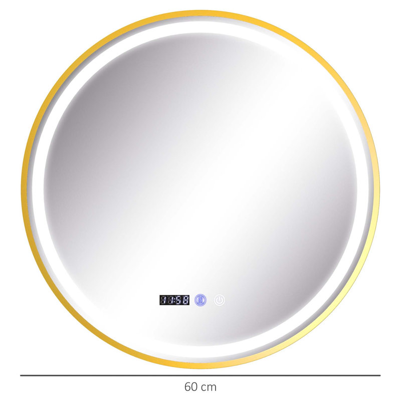 Demetrias Metal Round Mirror, 60cm H x 60cm W
