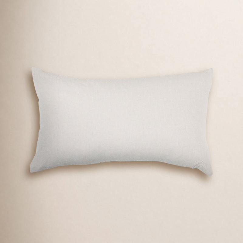 Simple Linen Pillow Cover & Insert, Light Gray, Rectangle 12" H x 22" W