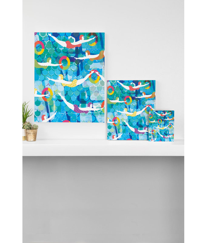 « nage gala », impression sur toile tendue, H 10 po x l 8 po x P 1,5 po