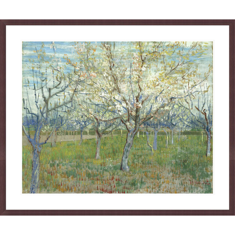 «The Pink Orchard» par Vincent van Gogh, impression giclée encadrée, H 33,5 po x l 40,13 po