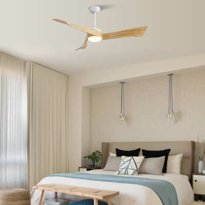 Ventilateur de plafond 52 pouces minimaliste avec moteur à courant continu écoénergétique à 6 vitesses