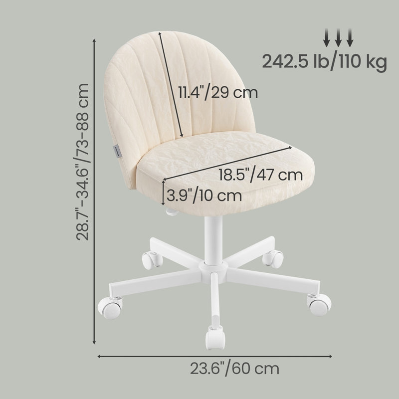 Upholstered Swivel Slipper Chair