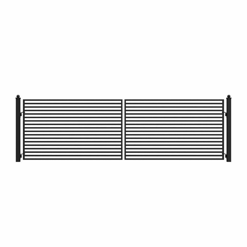 Steel Dual Swing Driveway Gate - MILAN Style, 72" H x 216" W
