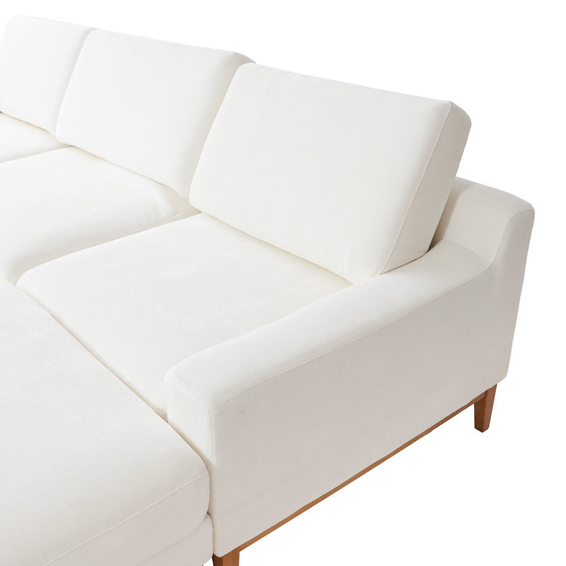 Fauteuil d'appoint rembourré Bourbeau, Blanc