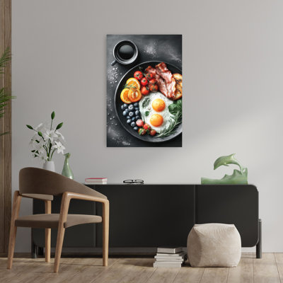 Art mural gourmet contemporain cerise
